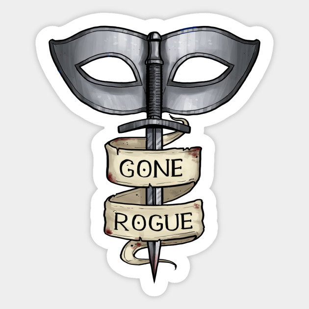 D&D Rogue Gone Rogue Rogue Sticker TeePublic